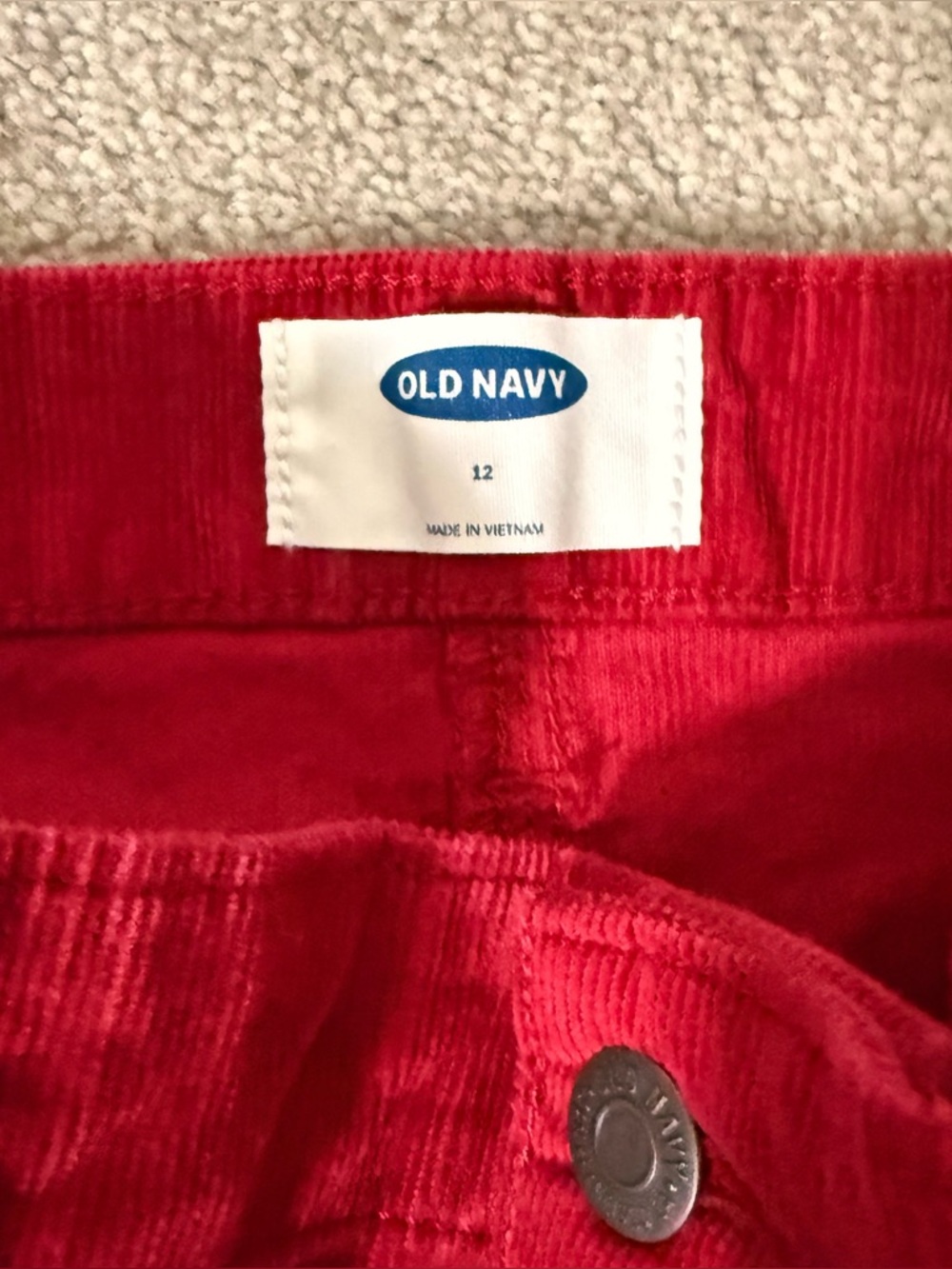 Old Navy Corduroy Mini Skirt in Deep Red Academia, whimisgoth, preppy - Picture 4 of 5